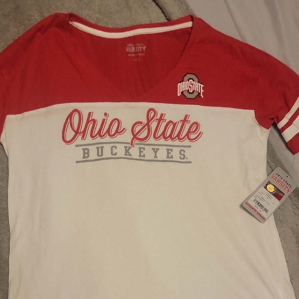 Varsity Red and White Ohio State Buckeyes Tee